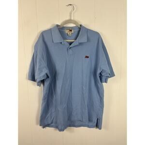 Men's Perlis Authentic Crawfish New Orleans Polo Shirt Blue Size XL Beach Preppy